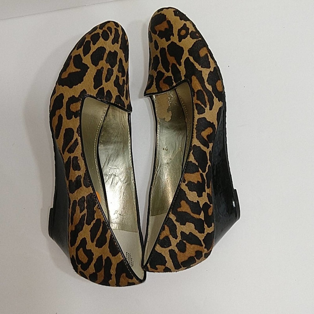 Anne Klein animal print wedges shoes - Picture 3 of 12